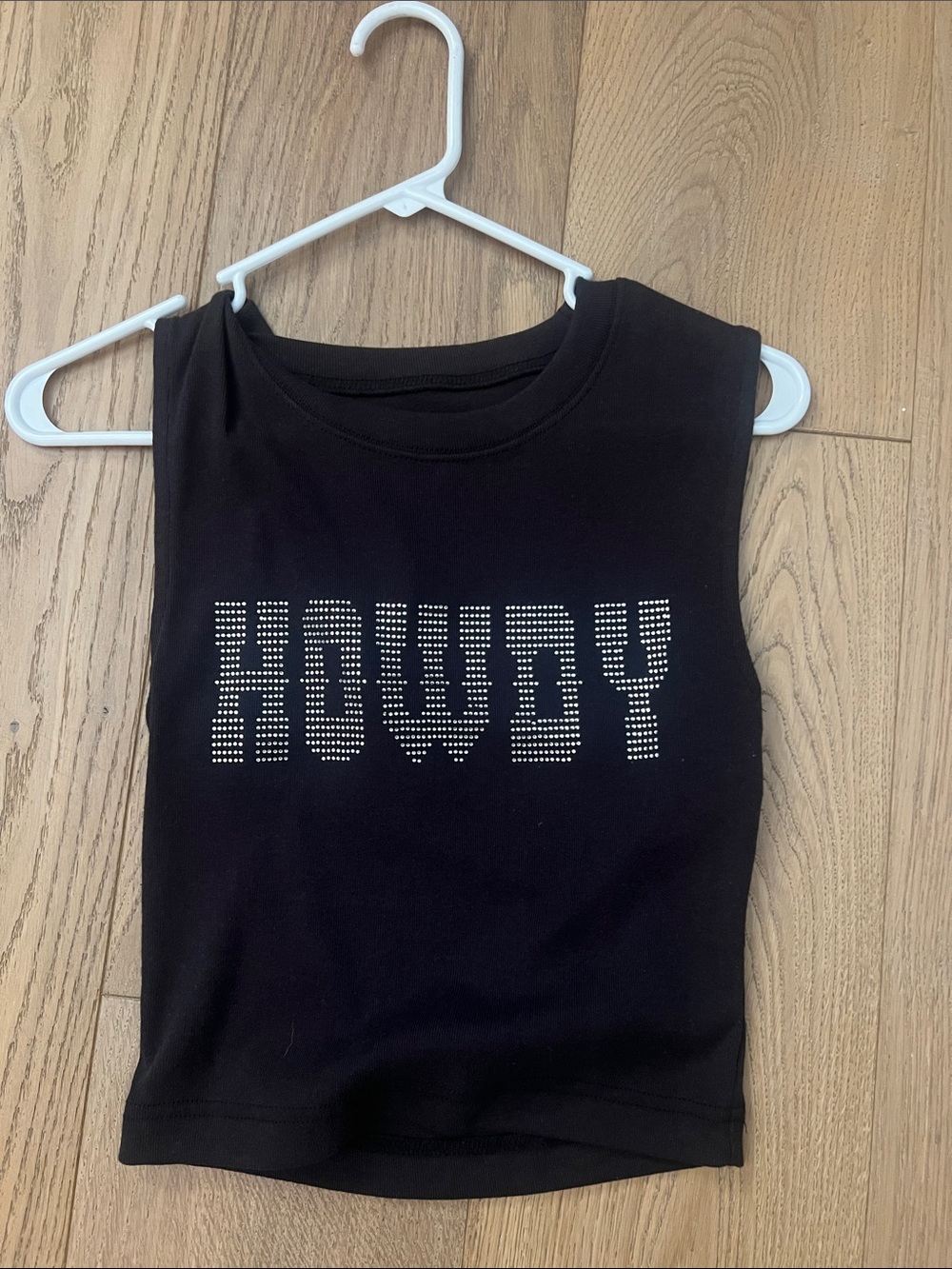 Urban Outfitters Black "HOWDY" Studded Muscle Tank